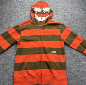Vintage Volcom Beast Hoodie Men's Size M Orange Green Skateboard Monster Y2K - Picture 1 of 13