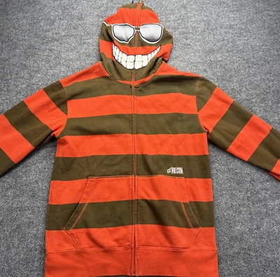 Vintage Volcom Beast Hoodie Men's Size M Orange Green Skateboard Monster Y2K - Image 1 of 4