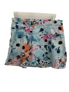 Trek Gear Girls XL 14 / 16 Blue Skort Skirt Spring Flowers Stretch Summer - Picture 1 of 5