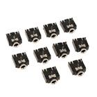 10 Pièces 3 Broches 3,5 Mm Femelle Prise Casque Audio Double Canal