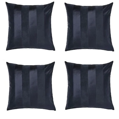 Lote de 4 - Funda Cojín IKEA Pipranka 20x20" Gris Oscuro Terciopelo Suave Satinado/Mate Foto 1 de 2