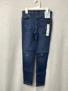 Girls' Mid-Rise Pull-on Jeggings Pants - Denim - Cat & Jack™ - Size 14 Slim - Picture 1 of 9
