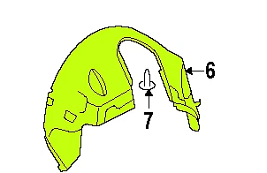 Land Rover LR2 OEM Fender Liner Splash Guard LR033903 dianteiro direito GENUÍNO - Imagem 1 de 1