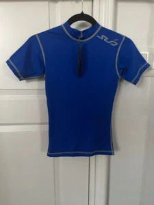 Compression Youth Swim Shirt Sub Dual kids short sleeve - royal Large Youth - Picture 1 of 4