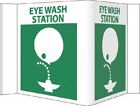 NMC Eye Wash Station, 5-3/4 Long x 8-3/4 Wide, Rigid Plastic Safety Sign ...