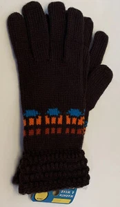 Guantes de invierno vintage de punto acrílico para mujer talla única elásticos colores retro NUEVOS NOS - Imagen 1 de 5