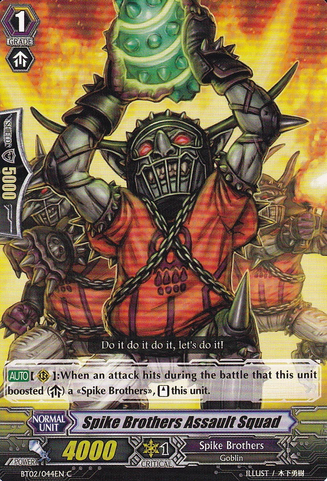 4 x Spike Brothers Assault Squad - BT02/044EN - C Near Mint / Mint, English - Image 1 of 1