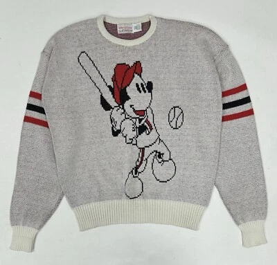 Suéter De Colección Cliff Engle Mickey Mouse Béisbol Disney EE. UU. Grande/Mediano 23.25x Foto 1 de 4