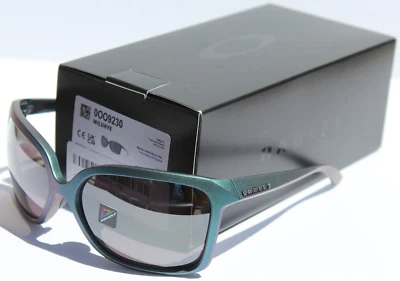 OAKLEY Wildrye POLARIZED Sunglasses Womens Silver Blue/Prizm Black OO9230-05 NEW - Image 1 of 4