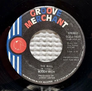 BUDDY RICH The Bull Orig '75 GROOVE MERCHANT Jazz Funk Promo 45 Mono Stereo VG++ - Picture 1 of 1