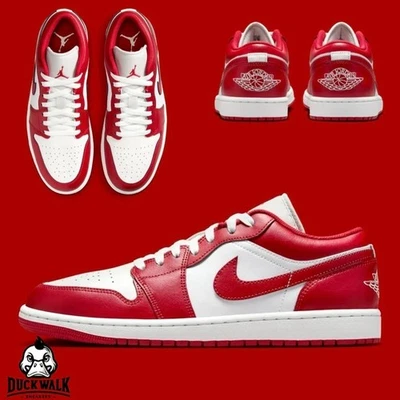 Nike Air Jordan 1 Zapatos Bajos Summit Blanco Rojo Universitario 553558-166 Para hombres Tallas NUEVO Foto 1 de 4
