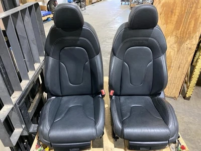 2008-2015 MK2 Audi TTS Coupe Front & Rear Complete Seat Set Black Leather (TL) - Image 1 of 4