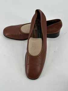 Vtg Casual Cole Haan Slip On Loafers Italy Leather Shoes Size 9 AA Brown - Imagen 1 de 12