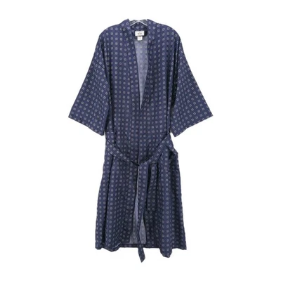 Bata BILL BLASS Vintage Manga 3/4 Azul Geo Patrón Cinturón Ligera TALLA ÚNICA Foto 1 de 4