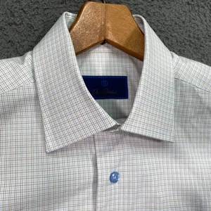 David Donahue Oberhemd Herren Popeline 15,5 32/33 blau braun kariert Corpcore - Bild 1 von 18