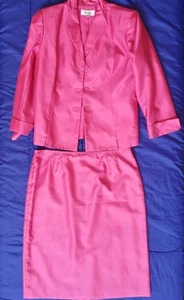 NOS Vtg 2pc Le Suit Woman16 Pink Business Suit Blazer Skirt ClassicCareer Office - Picture 1 of 10