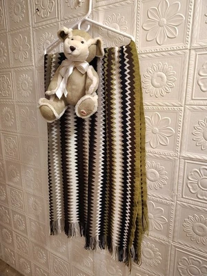 Laurel's Attic зеленая плюшевая игрушка 61 дюйм на 61 дюйм плед из хлопковой смеси - Изображение 1 из 4