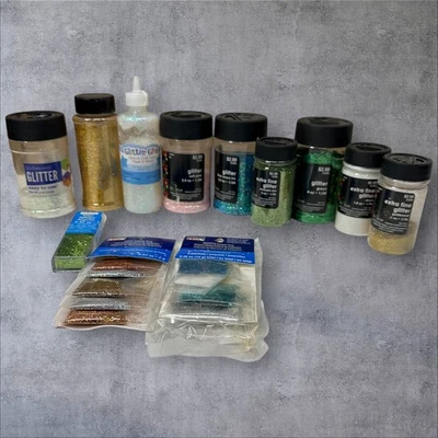 Various Brands GLITTER Lot of 10+ Containers Different Sizes - Image 1 of 4