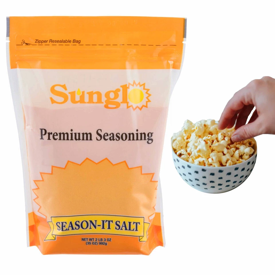 1 Sunglo Season-It Salt Movie Theater Buttery Popcorn Kernel Flavor Non-GMO 35oz - Image 1 of 1