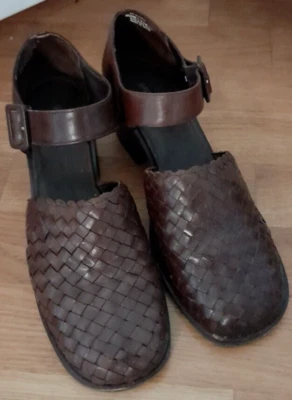 Gap Zapatos Talla 8 Cuero Tacón Alto Correa Tobillo Tejido Sección Frontal Zapatos Foto 1 de 4