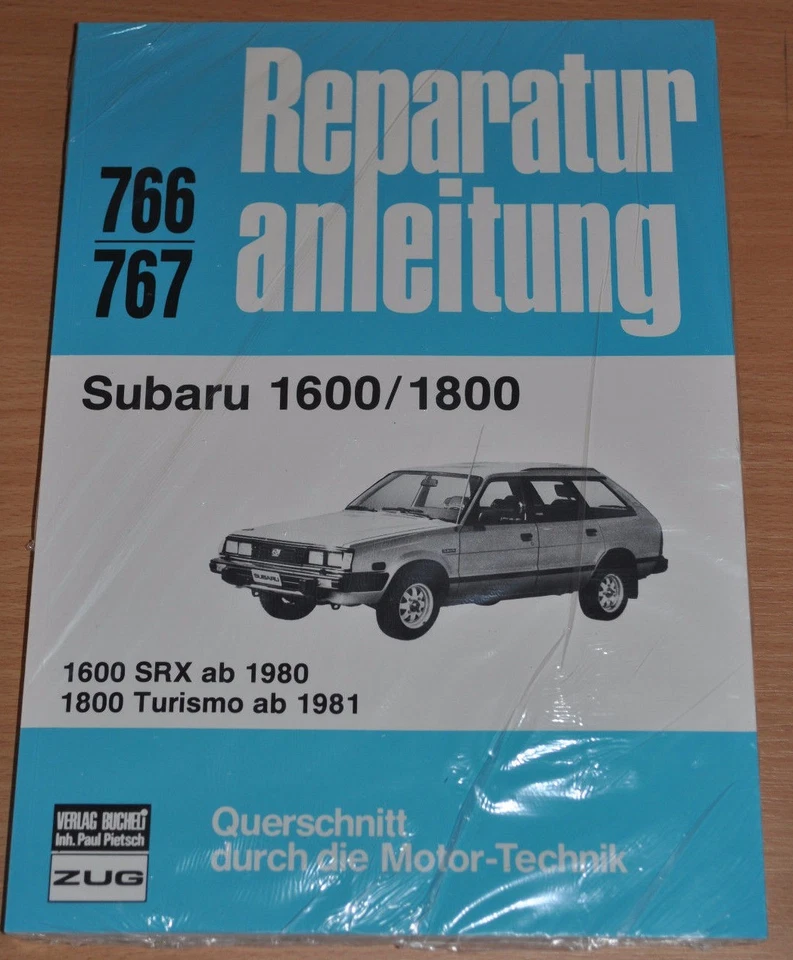 SUBARU 1600 SRX 1800 Turismo ab 1980 Reparaturanleitung B766 Handbuch NEU - Bild 1 von 1