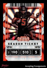 2020 Panini Contenders Draft Picks Fame Ticket #57 Justice Hill 3/5 RAVENS