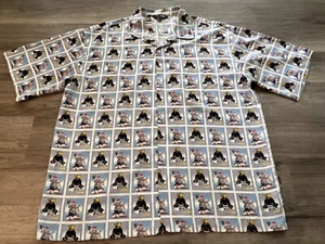 Vintage Y2K Blue Boy Hip Hop DJ Sunny Boy AOP Hip Hop Button Down Hemd Herren 3XL - Bild 1 von 5