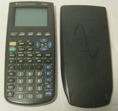 Texas Instruments TI-83 Graphing Calculator w Cover EXCELLENT Working Condition! - Image 1 of 4