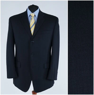 Mens CALVIN KLEIN Blazer 46R UK Size Navy Blue Wool Sport Coat Designer Jacket - Image 1 of 4