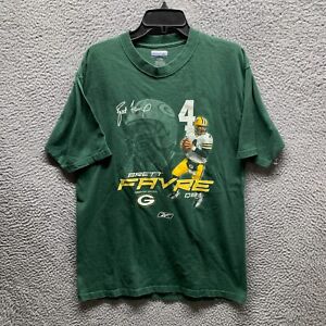 Vintage Green Bay Packers Brett Favre Shirt Adult Medium Green Reebok NFL Mens