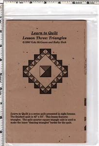 Learn to Quilt ©1998 Quakertown Quilts Lesson Three: Triangles Packet No Fabrics - Picture 1 of 6