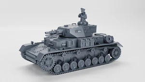 Panzer IV Ausf F w Short 75mm Cannon WW2 Bolt Action 15mm 1:100 1/100 Scale - Picture 1 of 7