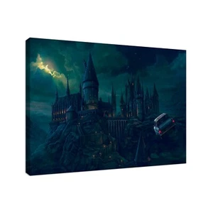 Wizard Castle Canvas Print - Fantasy Art Inspired by Iconic Hogwarts Castle - Picture 1 of 14