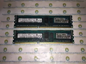 "Lot of 2" HYNIX HMT351R7EFR4A-H9 8GB Total (4GBx2) PC3L-10600R ECC REG SERVER - Picture 1 of 1
