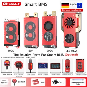 Batería Daly Smart BMS 4S 12V/8S 24V/16S 48V 100A-500A LiFePo4 BMS+Módulo Bluetooth - Imagen 1 de 51
