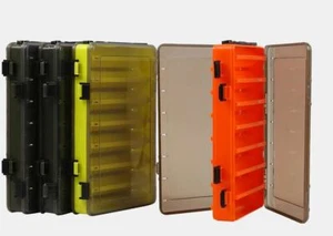 Fishing Lure Box Case 12&14 Room Double Sided Tool box for fishing  - Picture 1 of 9