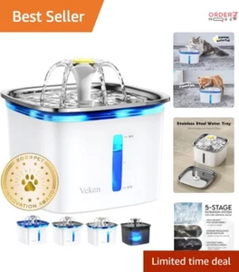 Stainless Steel Automatic Water Dispenser for Cats & Dogs - Design - Picture 1 of 9