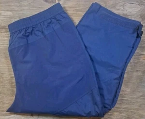Vtg Cabelas Pants Mens 5XL Reg Blue GoreTex Shell Double Knee Waterproof Hunting - Picture 1 of 13