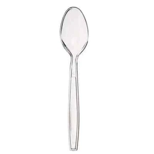 300 CUCCHIAIO POSATE PLASTICA MONOUSO TRASPARENTI RESISTENTI PARTY MENSE PASTI+ - Foto 1 di 2