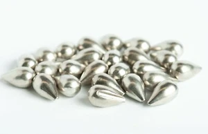Cuentas de lágrima de tungsteno ranuradas - 3,0, 4,0, 5,0 mm - Imagen 1 de 1