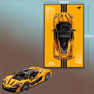 31.5" Metal Display wall mount for LEGO® Technic 42172 McLaren P1 (style B) - Picture 1 of 9