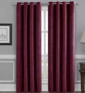 Silk Home Velvet Insulated Total Blackout Panel Pair-Red 52”x84” Each Panel - Picture 1 of 5