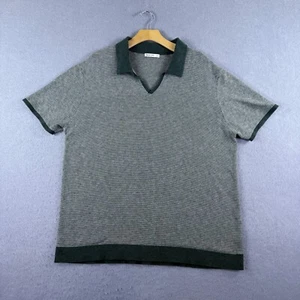Marine Layer Mens XL Green Liam Sweater Polo Short Sleeve Knit Cotton Wool Blend - Picture 1 of 7