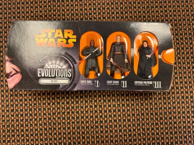 2005 Star Wars Evolutions The Sith DARTH MAUL COUNT DOOKU PALPATINE Figure Set - Image 1 of 3