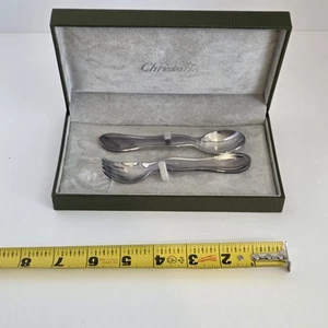 Christofle Silverplate Children's Spoon And Fork Set - Picture 1 of 3