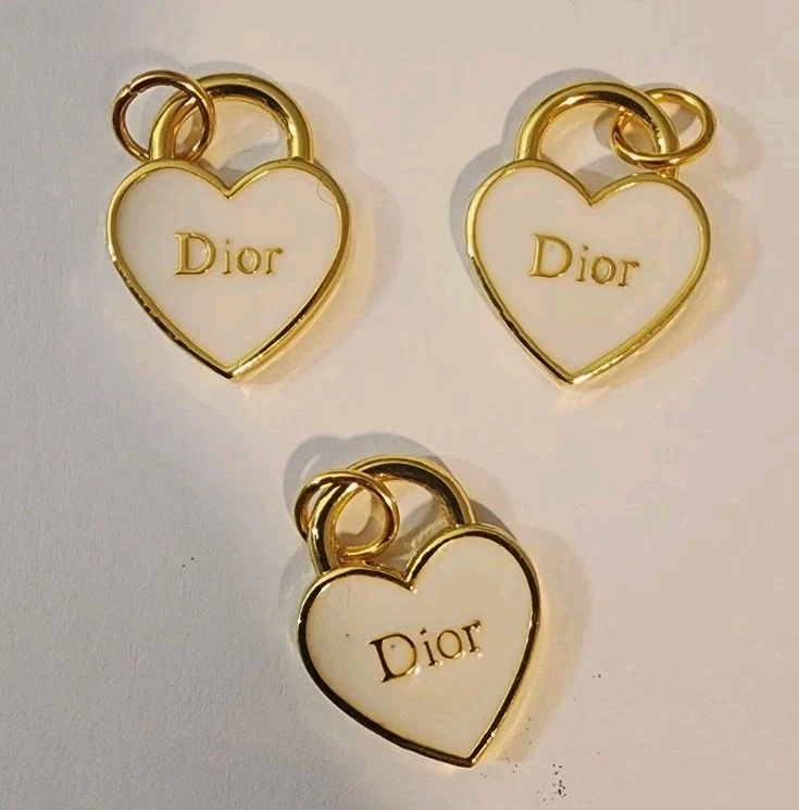 Lot of 3pcs Dior Vintage Buttons and Zipper Pulls  Metal 15mm Double-sided  - Image 1 of 1