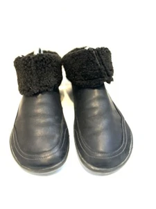 Botas planas Camper para damas de cuero negro y verde plegables planas con ribete de piel sintética Reino Unido 6 - Imagen 1 de 13