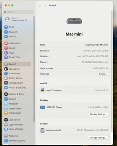 Mac Mini (2018) i5 3GHz 16GB 256GB - Bild 1 von 7