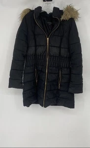 Laundry Womens Black Long Sleeve Full-Zip Hooded Puffer Jacket Size Large - Picture 1 of 8