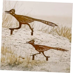 2PCS Rusty Roadrunner Decorative Garden Stakes, New Mexico Gifts for Women Mom  - Picture 1 of 7
